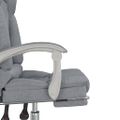 vidaXL Sklápacie masážne kancelárske kreslo bledosivé látkové