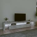 vidaXL TV skrinka s LED svetlami betónová sivá 215 x 36,5 x 40 cm