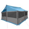 vidaXL Rodinný stan Modrá 450 x 400 x 265 cm Polyester a oceľ