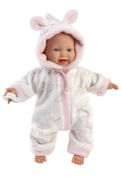 Llorens 63312 LITTLE BABY - realistická bábika bábätko s látkovým telom - 32 cm