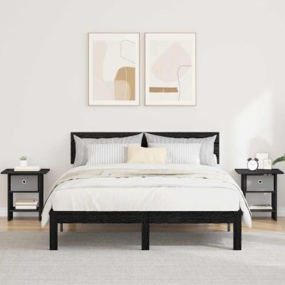 vidaXL Nočný stolík 2 pcs Čierny dub 41 x 40 x 45 cm Kompozitné drevo