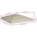 vidaXL Strieška na altánok 310 g/m² 3x3 m, béžová