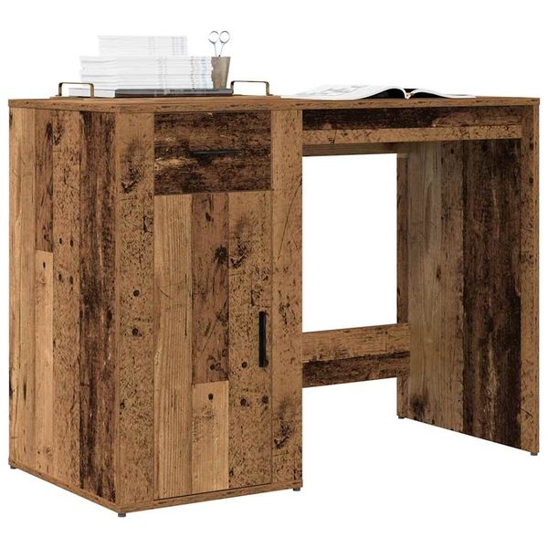 vidaXL Písací stôl, staré drevo 100x49x75 cm, kompozitné drevo