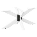 vidaXL Noha konferenčného stolíka v tvare pavúka, biela 98x58x(42-43) cm, oceľ