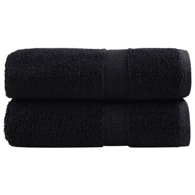 vidaXL Prémiové umývacie utierky SOLUND 2 ks čierne 30x30 cm 600 g/m²