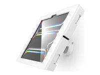 Montážna sada (montáž, kryt) - exponovaný predný/zadný fotoaparát - na tablet - uzamykateľná - hliník, kovový rám - biela - veľkosť obrazovky: 11" - montáž na stenu - pre Apple 11-palcový iPad Pro Wi-Fi, Wi-Fi + Cellular