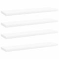vidaXL Prídavné police 4 ks, biele 40x10x1,5 cm, kompozitné drevo