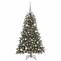 vidaXL Umelý vianočný stromček Zelená 150 cm PVC, plast a oceľ