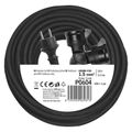 Predlžovací kábel EMOS P0604 spojka 25 m / 2 zásuvky / čierny / guma / 230 V / 1,5 mm²