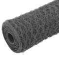 vidaXL Drôtené pletivo, oceľ potiahnutá PVC 25x1,5 m, sivé
