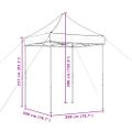 vidaXL Skladací pop-up párty stan hnedý 200x200x306 cm