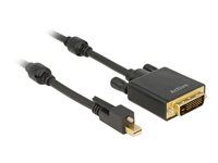 Kábel adaptéra - jeden spoj - Mini DisplayPort (M) skrutkovací do DVI-D (M) skrutkovací - DisplayPort 1.2 - 5 m - aktívny - čierna