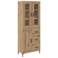 vidaXL Highboard 2 ks Remeselný dub 69,5 x 34 x 180 cm