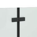 vidaXL Skladací sprchový kút Čierna 130 x 138 cm ESG sklo a hliník