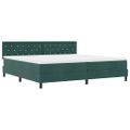 vidaXL Posteľ s pružinovým rámom Tmavozelená 200 x 200 cm Zamat