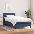 vidaXL Boxspring posteľ s matracom modrá 100x200 cm látka