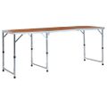 vidaXL Skladací kempingový stôl 180x60 cm hliníkový