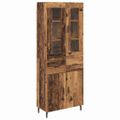 vidaXL Highboard 2 ks Staré drevo 69,5 x 34 x 180 cm Kompozitné drevo