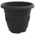 vidaXL Kvetináče 24 ks Čierna Ø 22 x 18 cm Plast