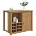 vidaXL Kuchynský ostrovný set 2 ks PANAMA Medový vosk 112 x 77 x 90 cm