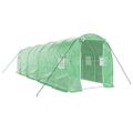 vidaXL Fóliovník s oceľovým rámom zelený 16 m² 8x2x2 m