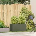 VidaXL kvetináč Olive Green 80x40x40 cm Oceľ valcovaná za studena