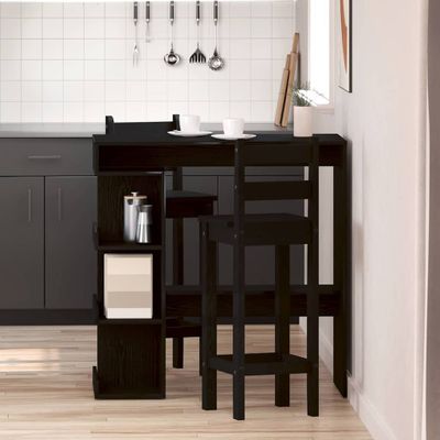 vidaXL Barový stôl Čierny dub 100 x 48 x 101,5 cm Kompozitné drevo