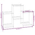 vidaXL Stojan na kvety 83x25x60 cm čierny železný