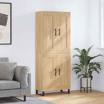 vidaXL Vysoká skrinka dub sonoma 69,5x34x180 cm spracované drevo