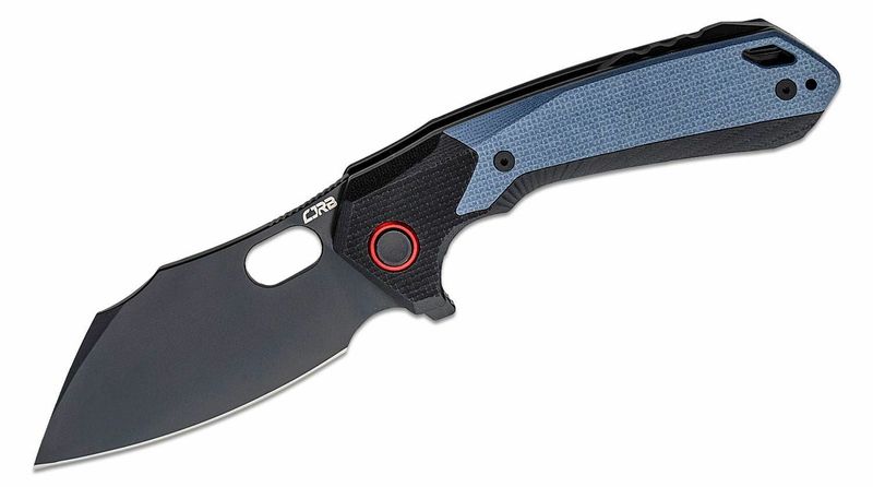 CJRB J1923-BBU Caldera vreckový nôž 8,9 cm, čierna PVD, modro-čierna, G10
