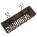 Sada ratanových trapézových kvetináčov pre balkón, 50 cm, 2 ks, hnedé