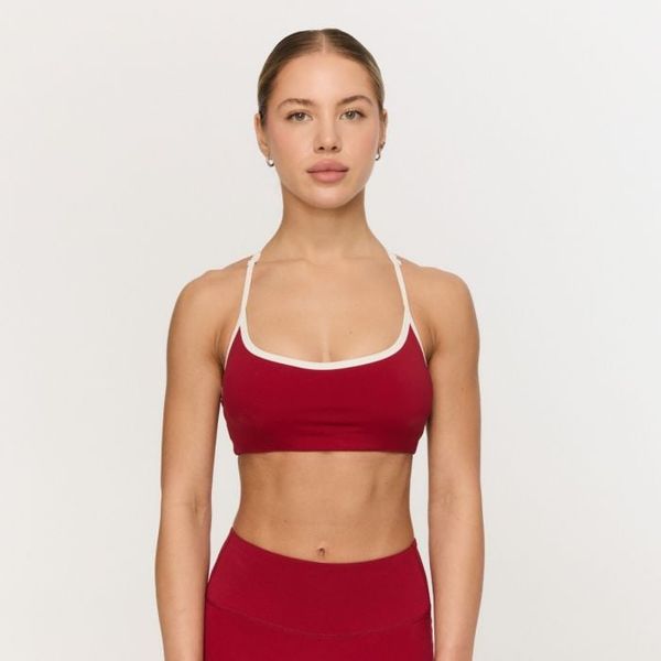 Športová podprsenka Varsity Red - GymBeam, veľkosť XL, 90% Nylon,10% Elastane