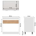 vidaXL Skrinka pod drez “Lyon”, lesklá biela 80x46x81,5 cm