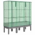 vidaXL Záhon s krytom na skleník ratanový vzhľad 120x40x140 cm