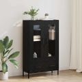 vidaXL Highboard CORONA Čierny dub 69,5 x 31 x 115 cm Kompozitné drevo