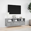 vidaXL TV nástenná skrinka s LED svetlami betónovo sivá 130x31x45 cm