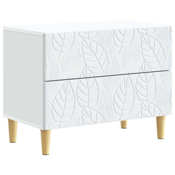 vidaXL Nočný stolík Biela 62 x 34,5 x 48 cm Kompozitné drevo