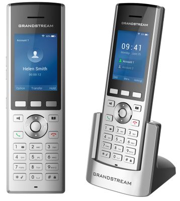 Grandstream WP820 WiFi IP tel., 2,4'' bar. displ., 2SIP úč., video, BT, Micro USB, Handover