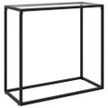 vidaXL Konzolový stolík priehľadný 80x35x75 cm tvrdené sklo