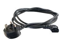Elektrický kabel - power IEC 60320 C13 do BS 1363 (M) pravoúhlý - 3 m - černá