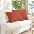vidaXL Vankúše na pohovku 2 pcs Červenooranžová 70 x 50 cm