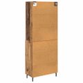 vidaXL Highboard 2 ks Staré drevo 69,5 x 32,5 x 180 cm