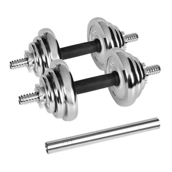 Chromované nastaviteľné hantlie 20 kg, REBEL ACTIVE RBA-2326-20