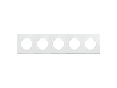 Päťnásobný rámček ELECTROMALT OVAL OVA1005W, biely