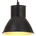 vidaXL Závesná lampa 25 W, čierna, okrúhla 17 cm E27