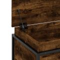 vidaXL Úložný box s vekom dymový dub 100x40x51,5 cm kompozitné drevo