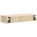 vidaXL Nástenný bočný stôl Dub sonoma 87,5 x 34,5 x 17 cm