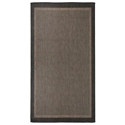 vidaXL Vonkajší koberec s plochým tkaním 80x150 cm tmavohnedý