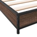 vidaXL Posteľný rám hnedý dub 90x200 cm kompozitné drevo a kov