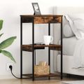 vidaXL Nočný stolík Dymová dub 41 x 31 x 76 cm Kompozitné drevo